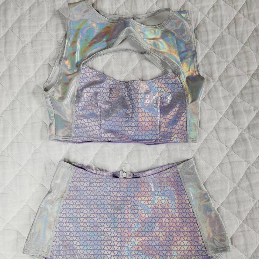 J VALENTINE Rave Outfit Purple Iridescent